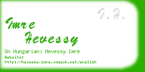 imre hevessy business card